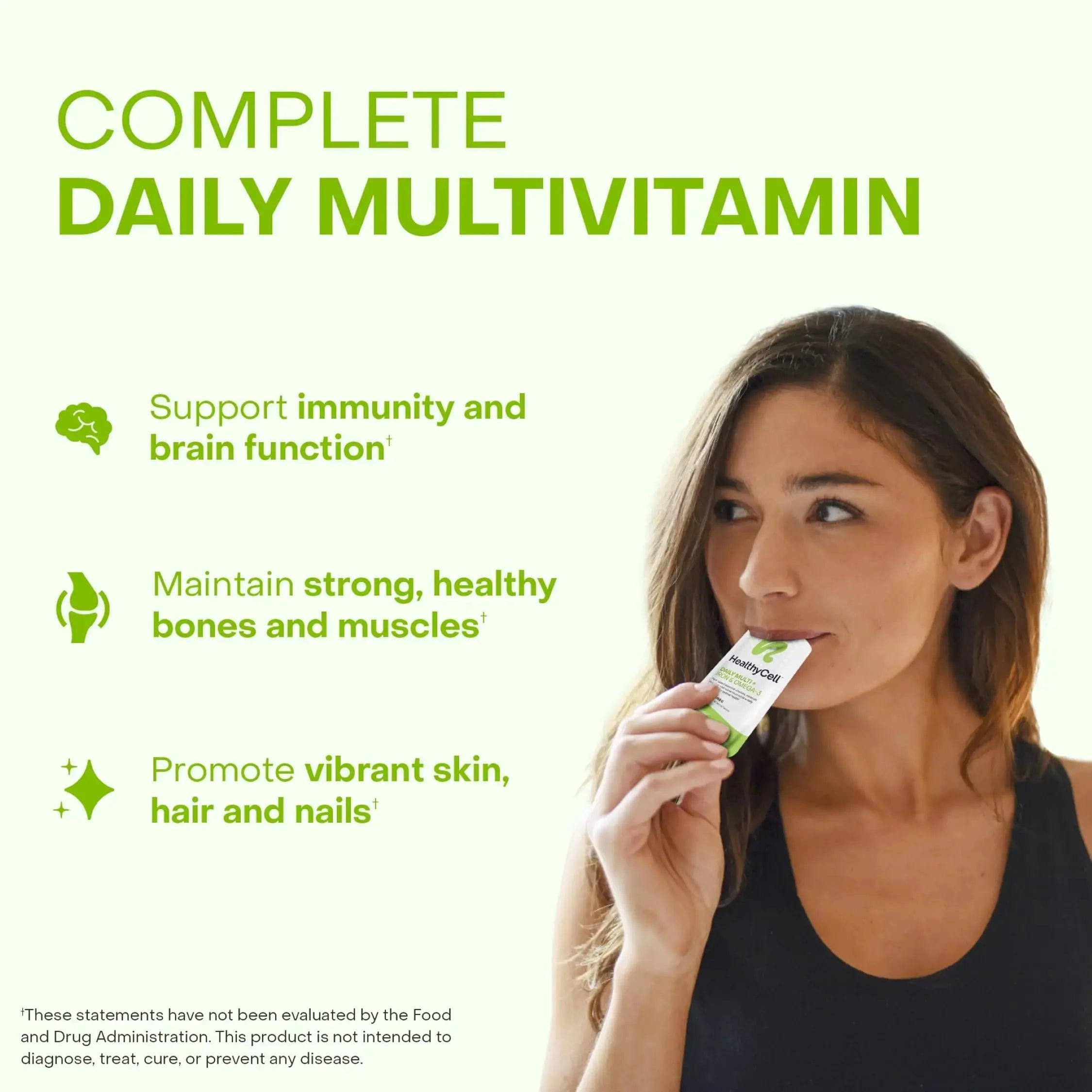 Healthycell Vegan Daily Multivitamin Liquid Supplement with Iron and Omega-3, 25+ Essential Vitamins, Minerals & Nutrients for Brain Healthycell Au supplements