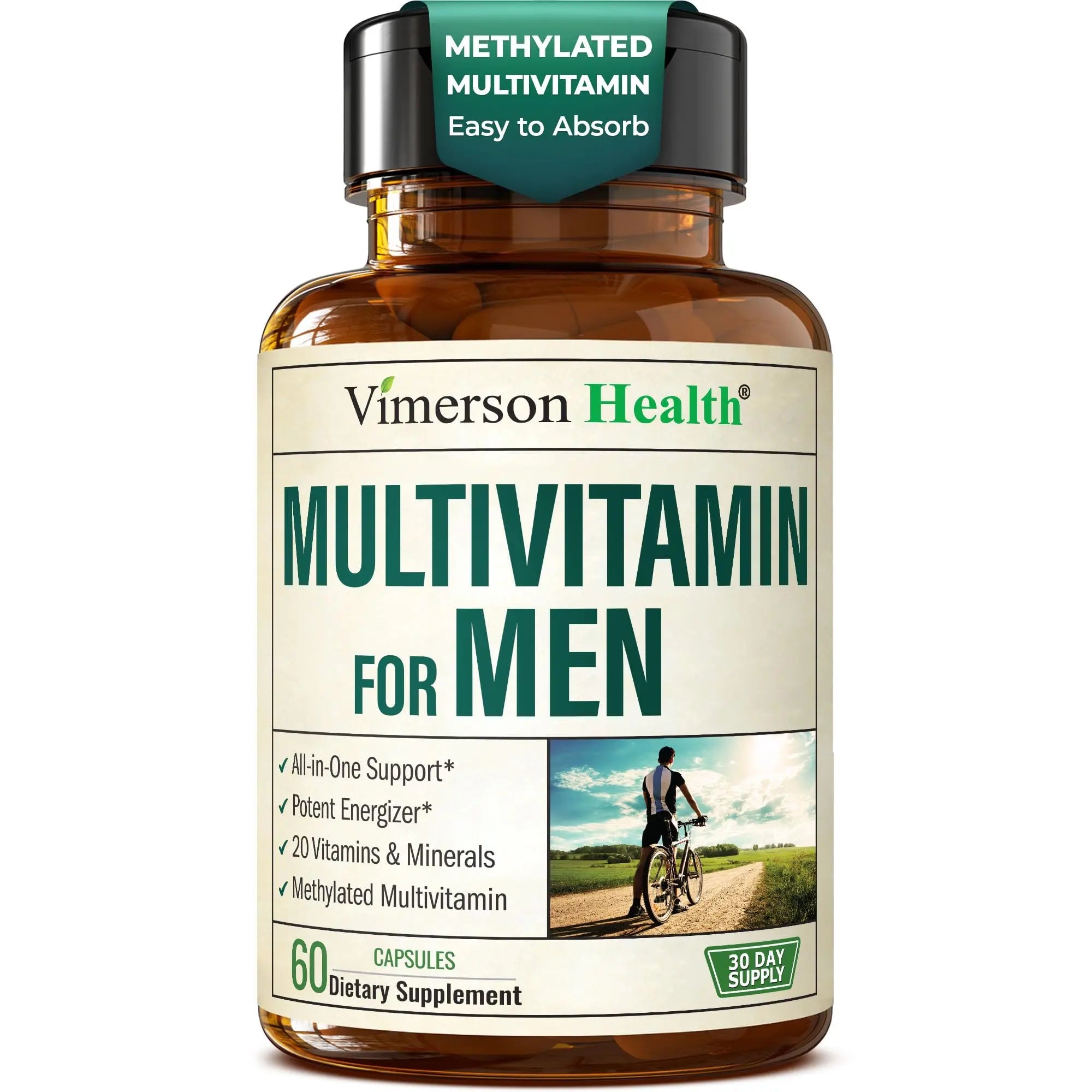 Multivitamin for Men – Methylated Mens Multivitamins & Multiminerals Capsules with Vitamin B12, A, D, C, Zinc, Magnesium & More for Complete Daily Support Vimerson Health Au supplements
