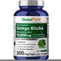 NusaPure Ginkgo Biloba 50:1 Extract, 250 mg Equivalent to 12,500 mg per Veggie Caps 200 Capsules (Vegetarian, Non-GMO, Vegan) Bioperine NusaPure Au supplements