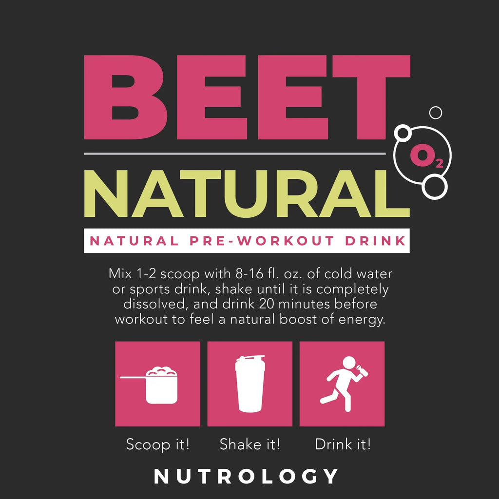 Nutrology Beet Natural O2, Pre Workout Powder, Energy, Endurance; Nitric Oxide Booster Nutrology Au supplements
