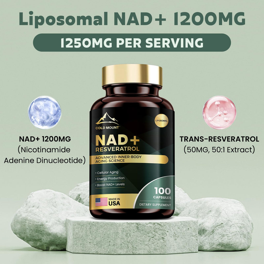 MEGNETA Liposomal NAD+ Supplement 1200mg with Trans Resveratrol - Boost NAD+ Levels, Energy & Anti-Aging Support - Vegan, 100 Capsules MEGNETA Au supplements