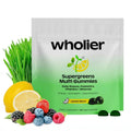 wholier Supergreens Multi Gummies, Daily Greens with Prebiotics, Fiber, Adaptogens, Plant-Based Multivitamin with 9 Essential Vitamins wholier Au supplements