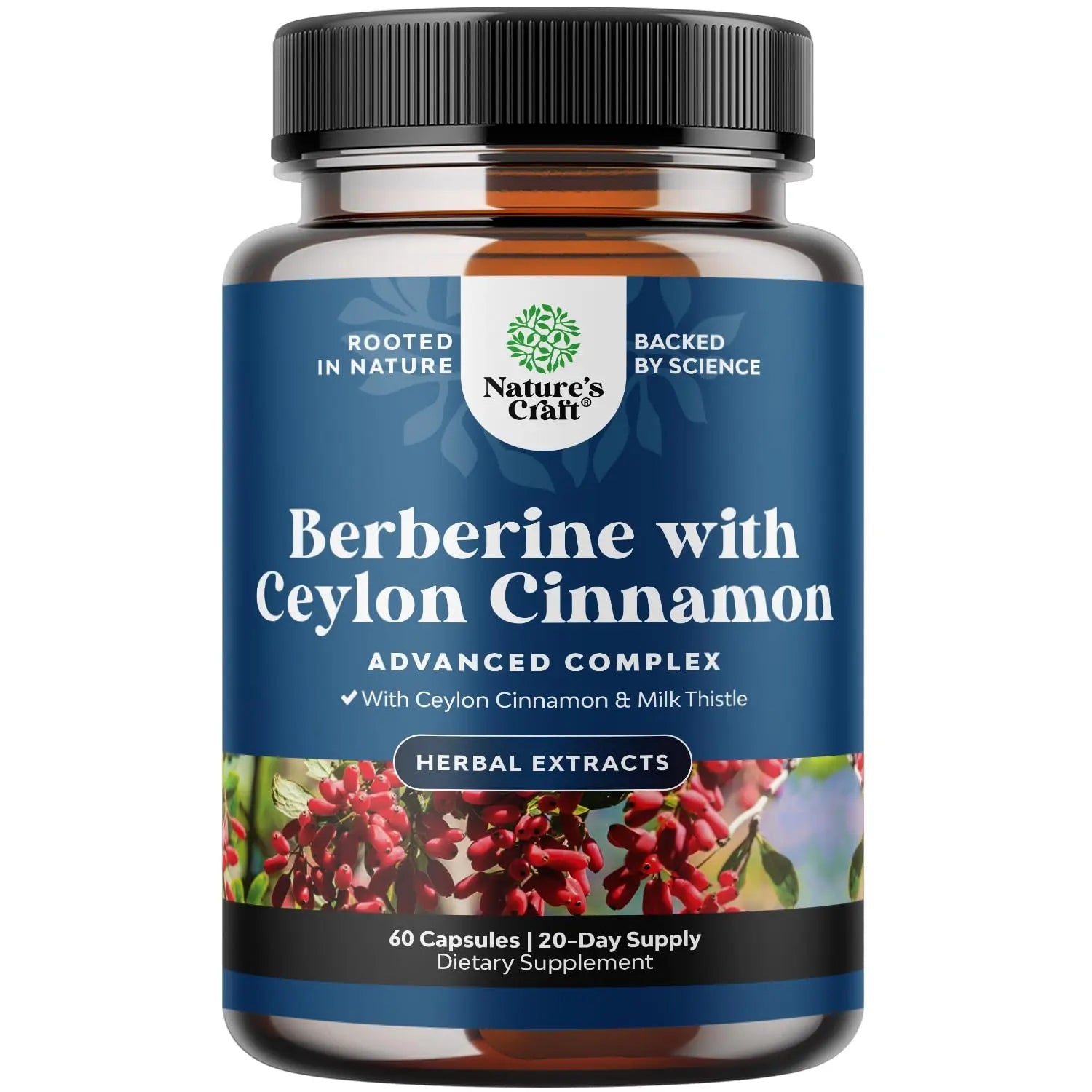 Balancing Berberine Plus 1200mg Per Serving Complex - Antioxidant Berberine with Ceylon Natures Craft Au supplements