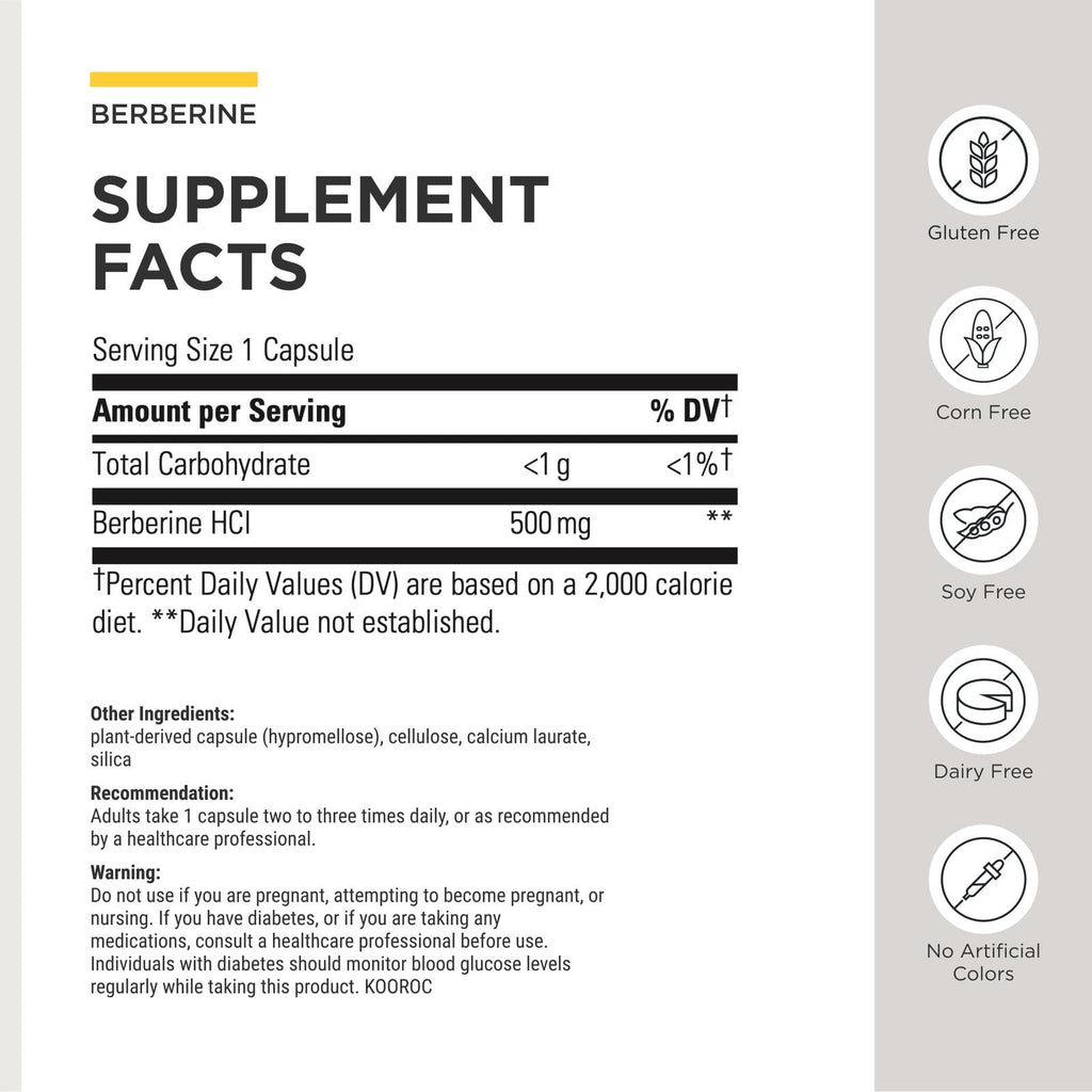 Integrative Therapeutics Berberine - Supports Metabolic Health & Cellular Energy Metabolism - Practitioner-Trusted Quality - Dairy-Free & Gluten-Free