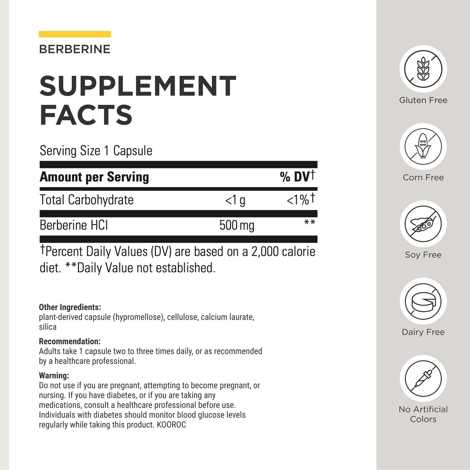 Integrative Therapeutics Berberine - Supports Metabolic Health & Cellular Energy Metabolism - Practitioner-Trusted Quality - Dairy-Free & Gluten-Free
