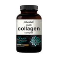 NatureBell Multi Collagen Complex - 300 Capsules - 5 Collagen Peptides (Type I, II, III, V, X), Hyaluronic Acid, Biotin & Probiotics