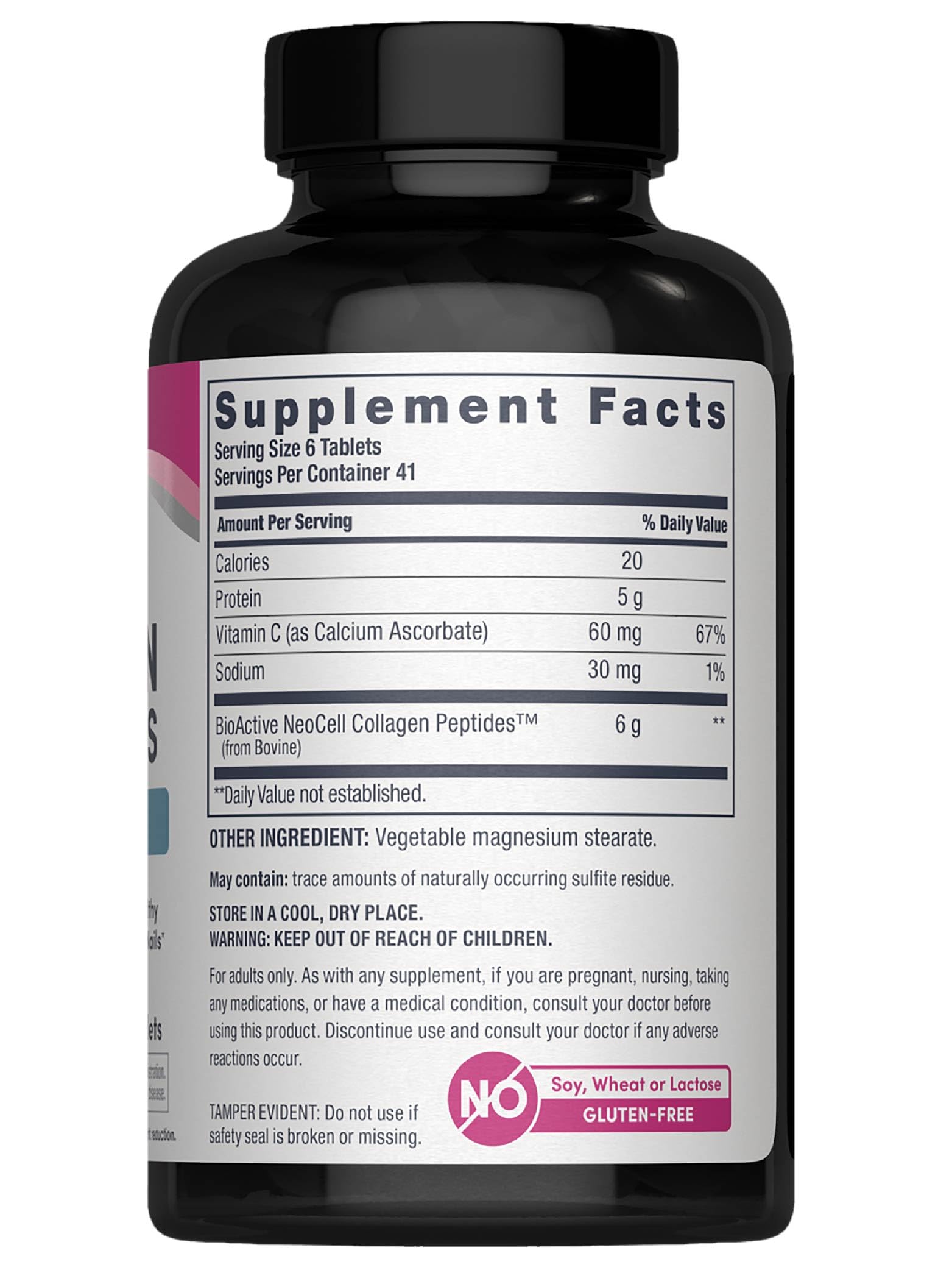 NeoCell Collagen Peptides | 250 Tablets | with Vitamin C | Grassfed Supplement | Hair, Skin, & Nails | for Women and Men