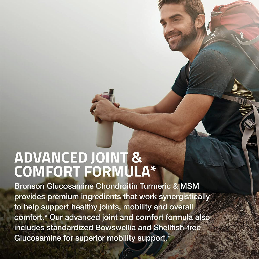 Bronson Glucosamine Chondroitin Turmeric & MSM Advanced Joint & Cartilage Formula, Supports Healthy Joints