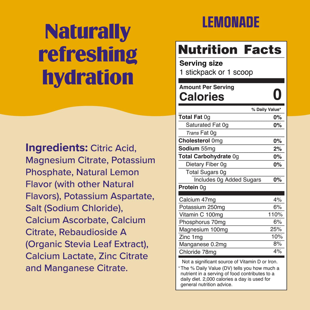 Ultima Replenisher Daily Electrolyte Powder Drink Mix – Lemonade, 30 Servings Canister – Zero Sugar Hydration Powder with 6 Electrolytes & Minerals