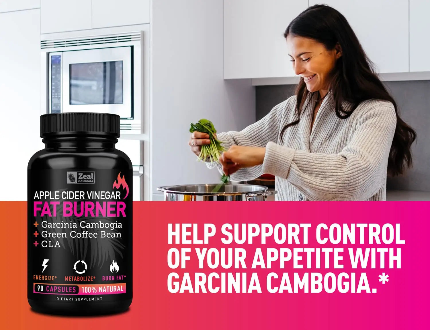 Apple Cider Vinegar Weight Management Pills for Women - Garcinia Cambogia + w. CLA Zeal Naturals Au supplements