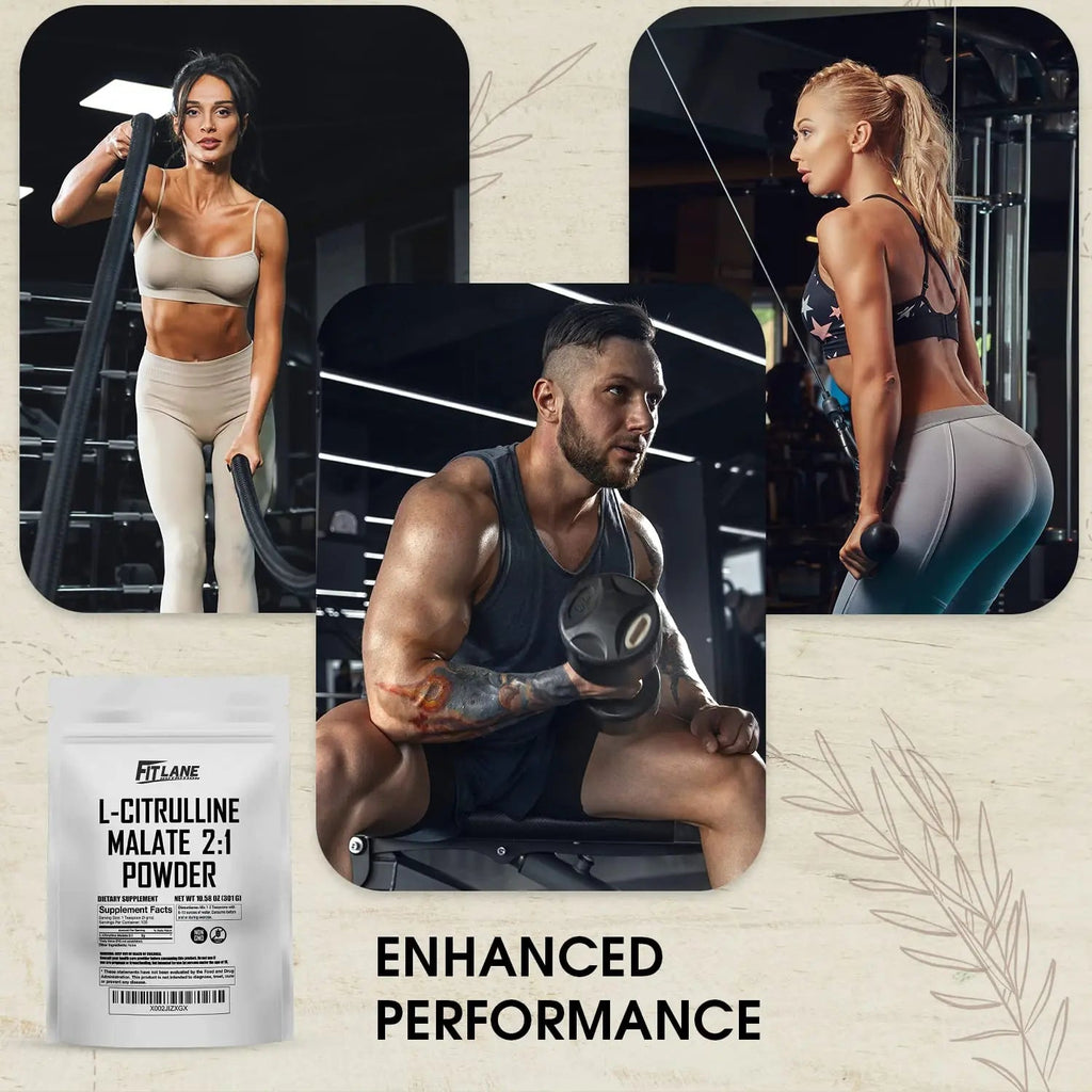 L Citrulline Malate 2 1 Powder 300 Grams - Bulk L Citrulline Powder - Free Form Amino Fit Lane Nutrition Au supplements