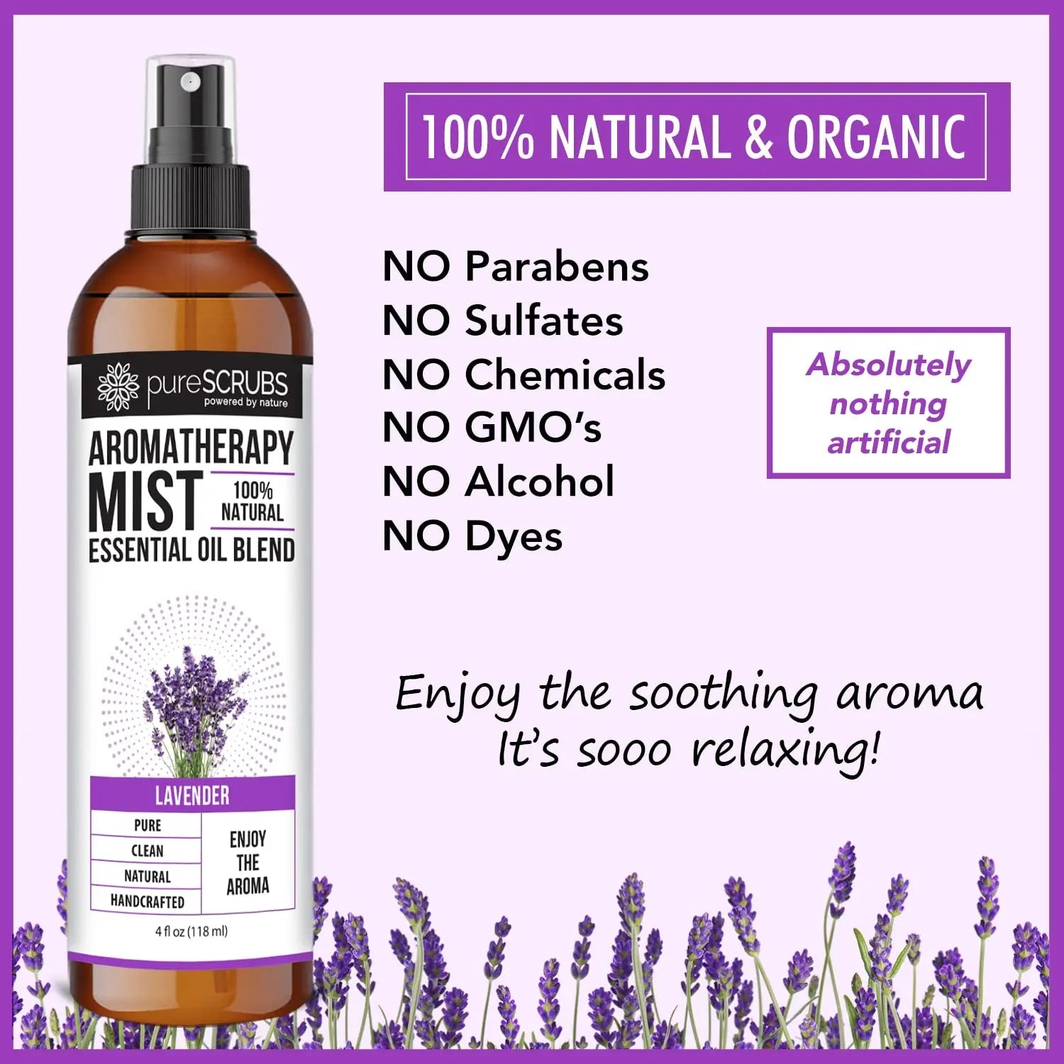 Shake, Mist & Enjoy - pureSCRUBS Premium Lavender Aromatherapy Spray Mist for Room, Body, Linens pureSCRUBS Au supplements