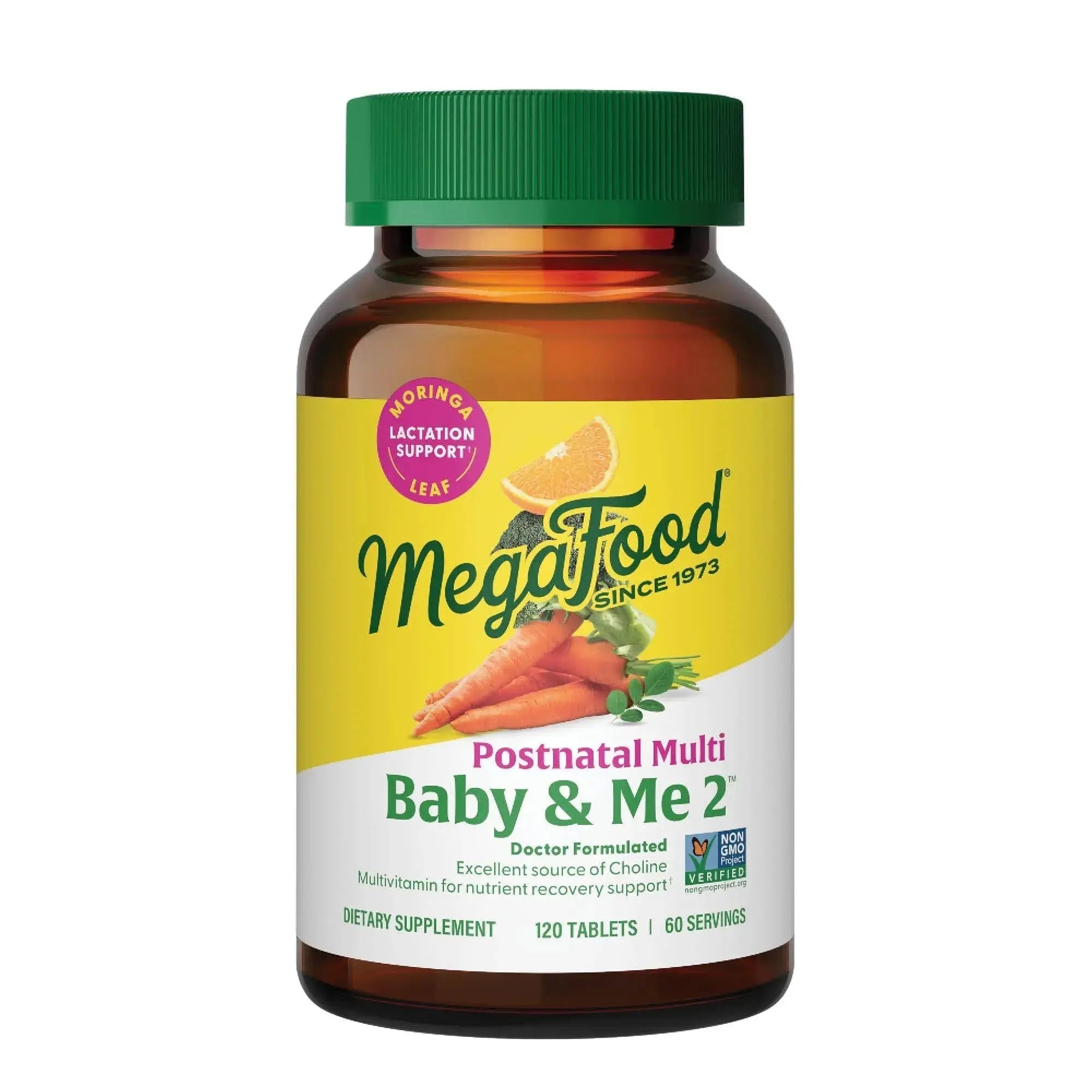MegaFood Baby & Me 2 Postnatal Vitamins for Women Breastfeeding with Folate (Folic Acid Natural Form), Choline, Iodine, Vitamin D MegaFood Au supplements