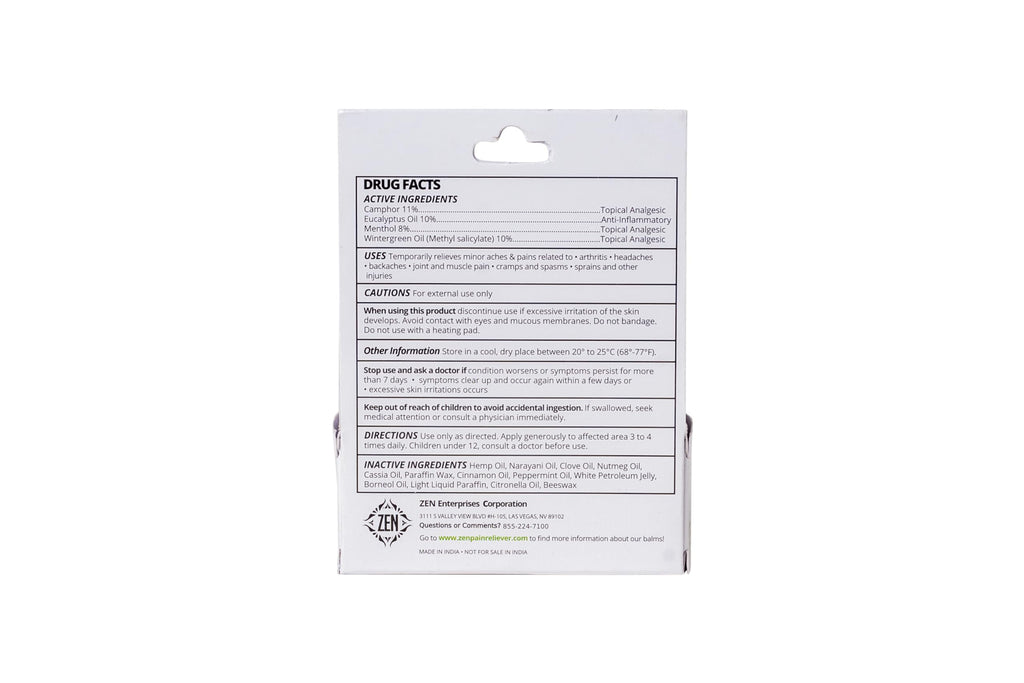 ZEN Hemp Balm – Concentrated Plant-Based Topical Balm – 0.7 oz ZEN Au supplements