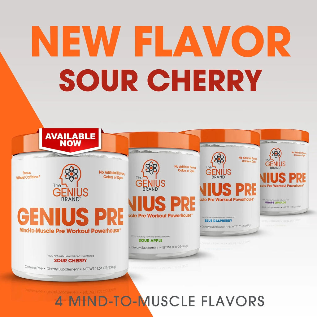 Genius Pre Workout Powder, Grape Limeade - All-Natural Nootropic Pre-workout The Genius Brand Au supplements