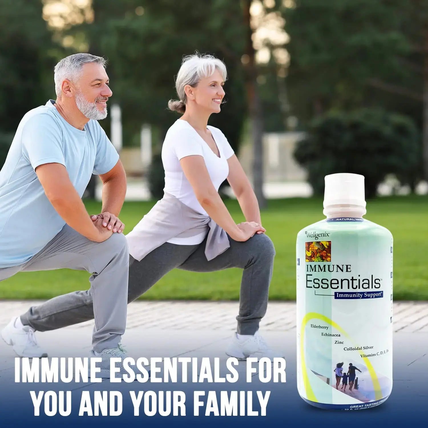 Wellgenix Immune Essentials - Multivitamin Liquid for Men, Women & Kids - Vegan Supplement with Vitamins C, D Elderberry Zinc Wellgenix Au supplements