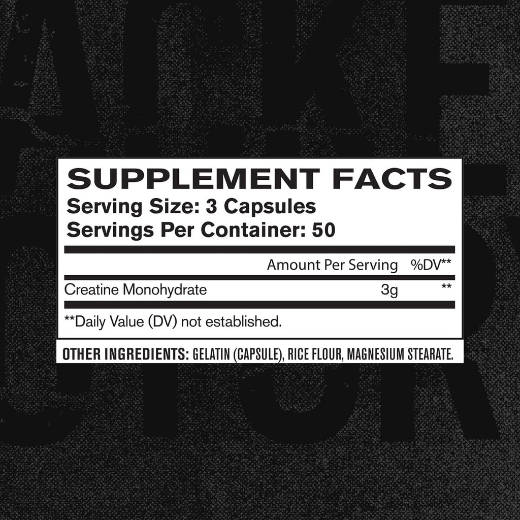 Jacked Factory Creatine Monohydrate Capsules - Creatine Pills for Muscle Growth, Increased Strength, Enhanced Energy Output and Improved Athletic Performance - 150 Capsules Jacked Factory Au supplements