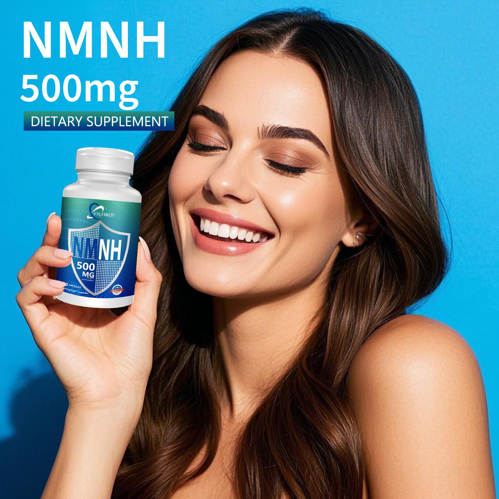 FYLFRKUY New NMNH 500mg Per Serving (Dihydronicotinamide Mononucleotide), NAD 𝐒𝐮𝐩𝐩𝐥𝐞𝐦𝐞𝐧𝐭𝐬 Pure Organic, More Effective Than NMN for Anti-Aging, Energy, Immunity, Focus - 60 Count FYLFRKUY Au supplements