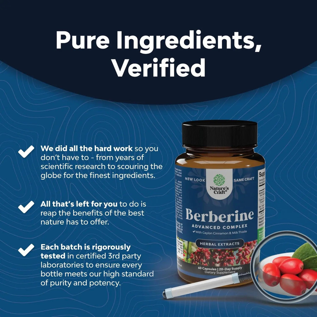 Balancing Berberine Plus 1200mg Per Serving Complex - Antioxidant Berberine with Ceylon Natures Craft Au supplements