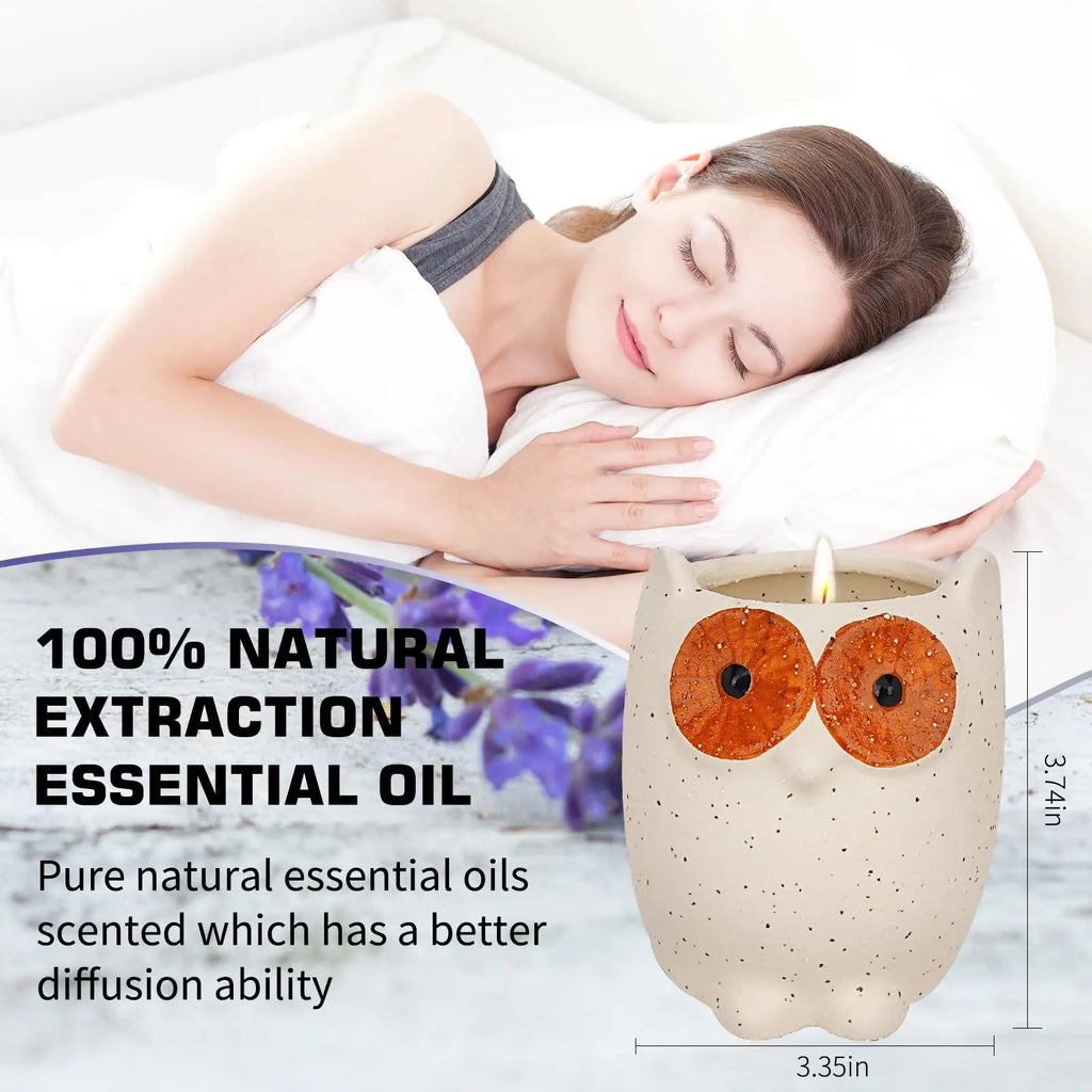 ETAKISH Lavender Scented Candle Gifts for Women, Cute Owl Highly Scented Aromatherapy Candle ETAKISH Au supplements