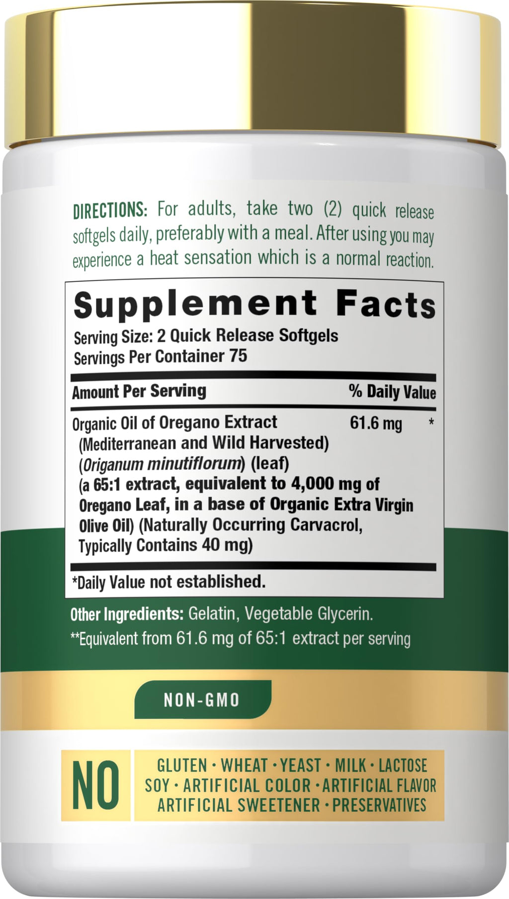 Carlyle Oregano Oil Supplement | 150 Softgel Capsules | Contains Carvacrol | Non-GMO & Gluten Free Formula