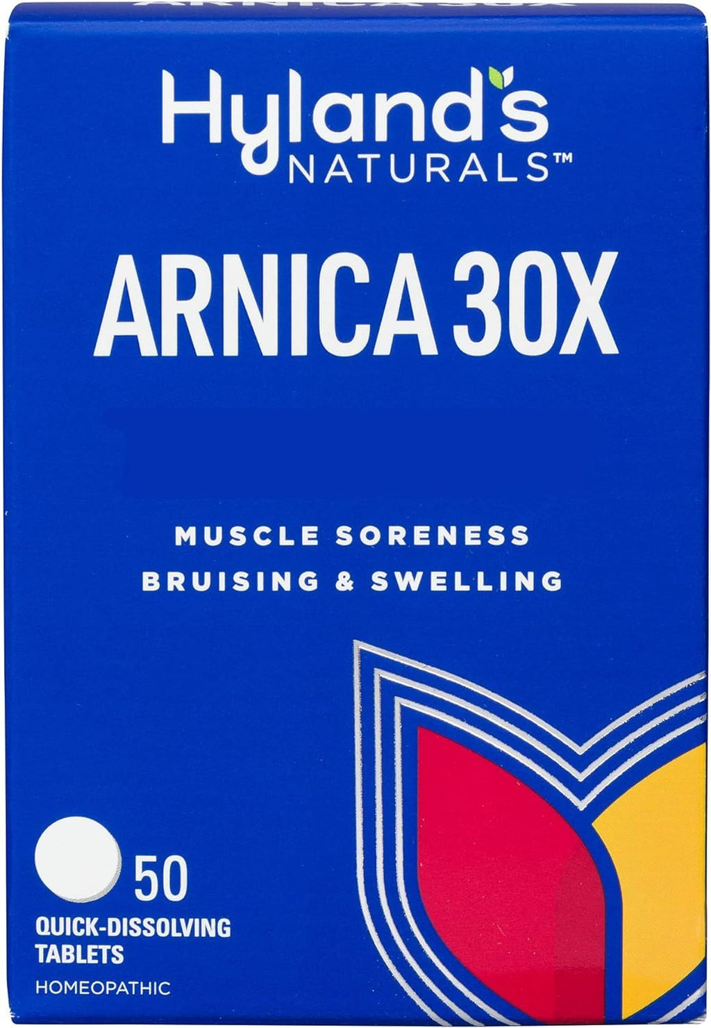 Hyland's Arnica Montana 30x Tablets, Natural Relief of Bruises, Swelling and Muscle Soreness, Quick Dissolving Tablets (Pack of 1, 50 Count Total) Hyland's Au supplements