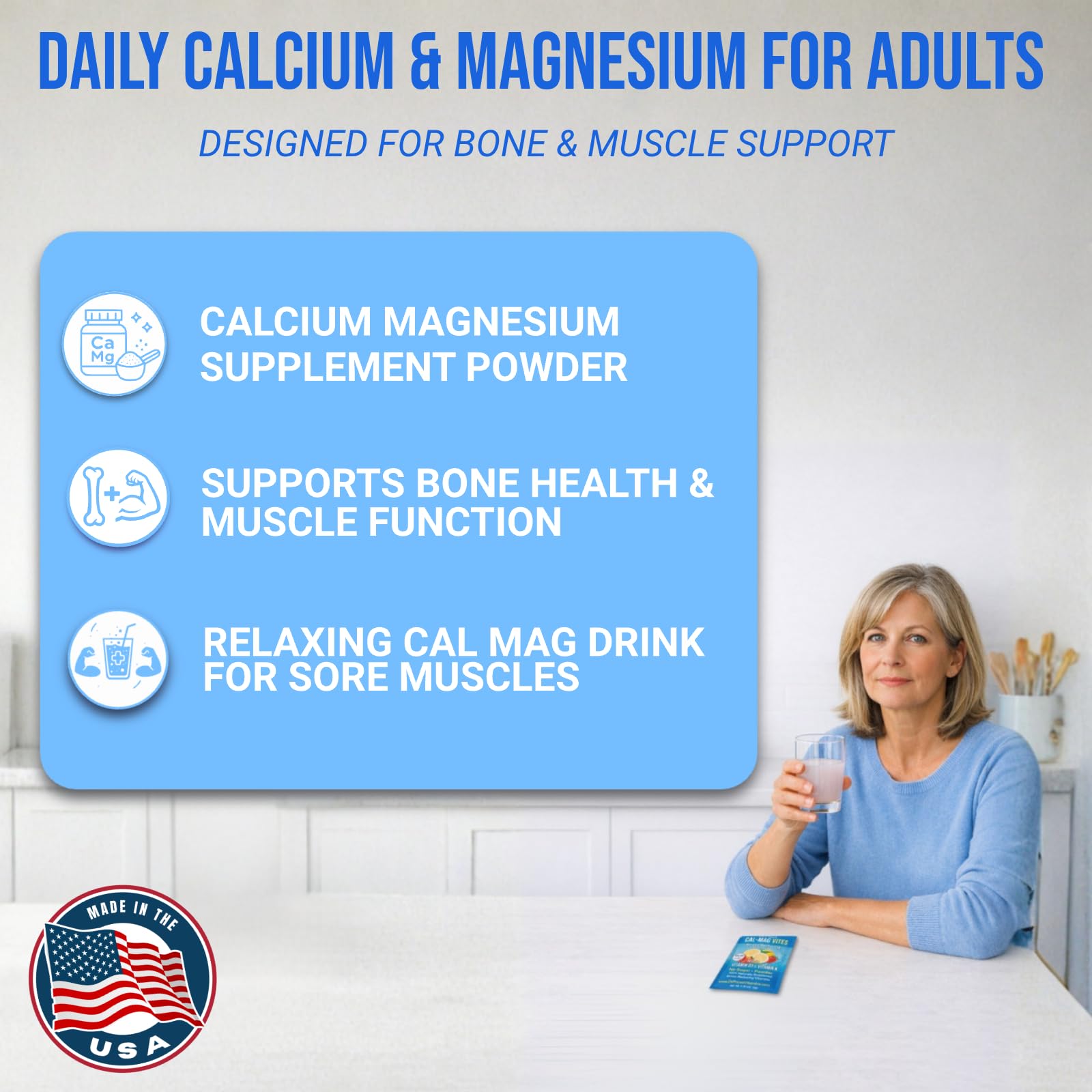 Dr. Price’s Cal-Mag Vites – Strawberry Lemon, 30 Packs | Calcium Magnesium Powder Packets + Vitamin D3, K & Boron | Calming Bone & Muscle Support for Kids & Adults | Doctor-Formulated, Made in USA Dr. Price's Vitamins Au supplements