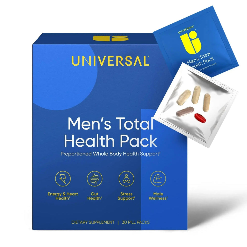 Men's Total Health Daily Vitamin Packs - 22 Essential Minerals & Vitamins for Men, All-in-One Multivitamin Supplement for Energy Universal U Au supplements