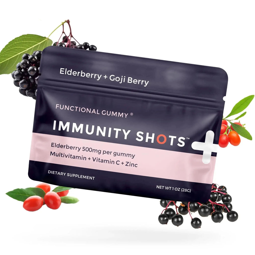 SGC Immunity Shots - Elderberry and Goji Berry 500mg Multivitamin Gummies (12-Packs, 4 Per Pack) Immune System Support Supplement SGC Au supplements