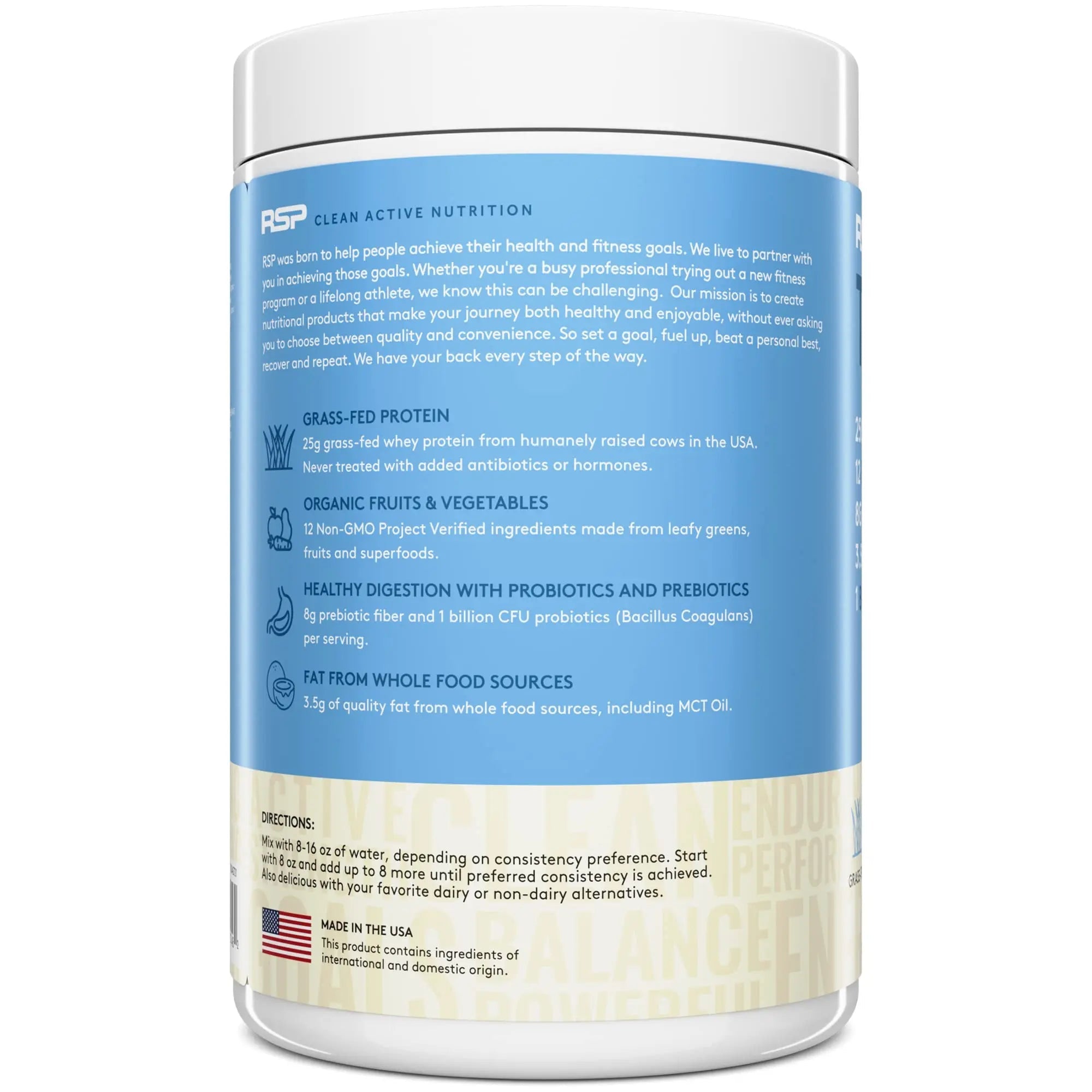 TrueFit Meal Replacement Shake Protein Powder, Grass Fed Whey + Organic Fruits RSP NUTRITION Au supplements