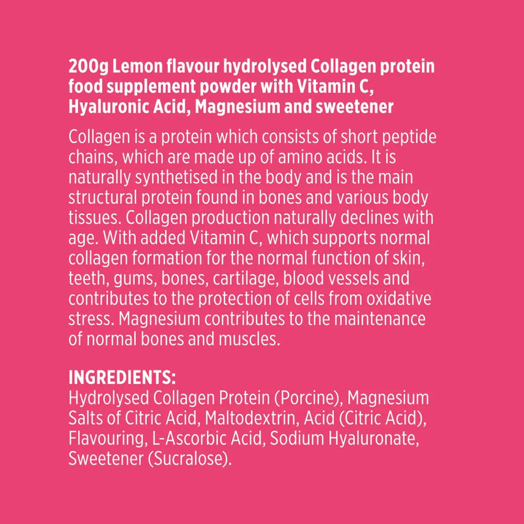Vitawell Collagen Total Beauty Powder | 200g Lemon Flavour Hydrolysed Collagen Powder Vitawell Au supplements