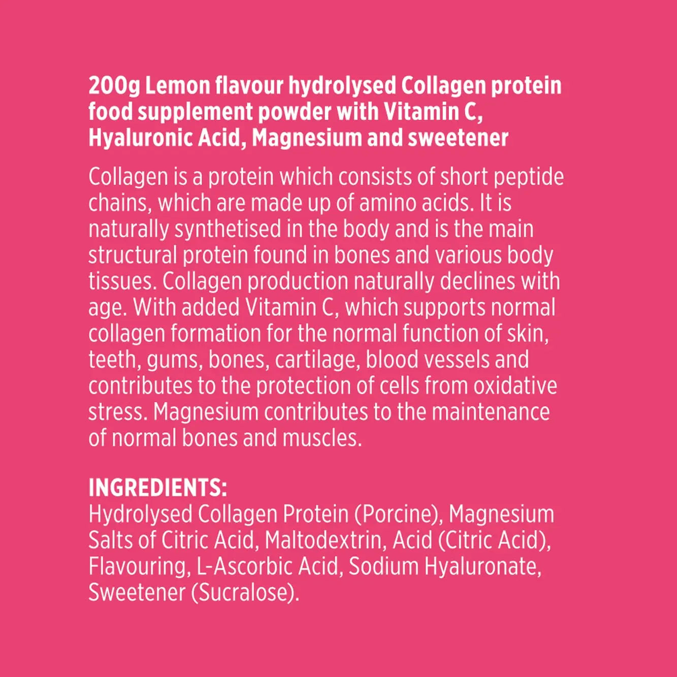 Vitawell Collagen Total Beauty Powder | 200g Lemon Flavour Hydrolysed Collagen Powder Vitawell Au supplements