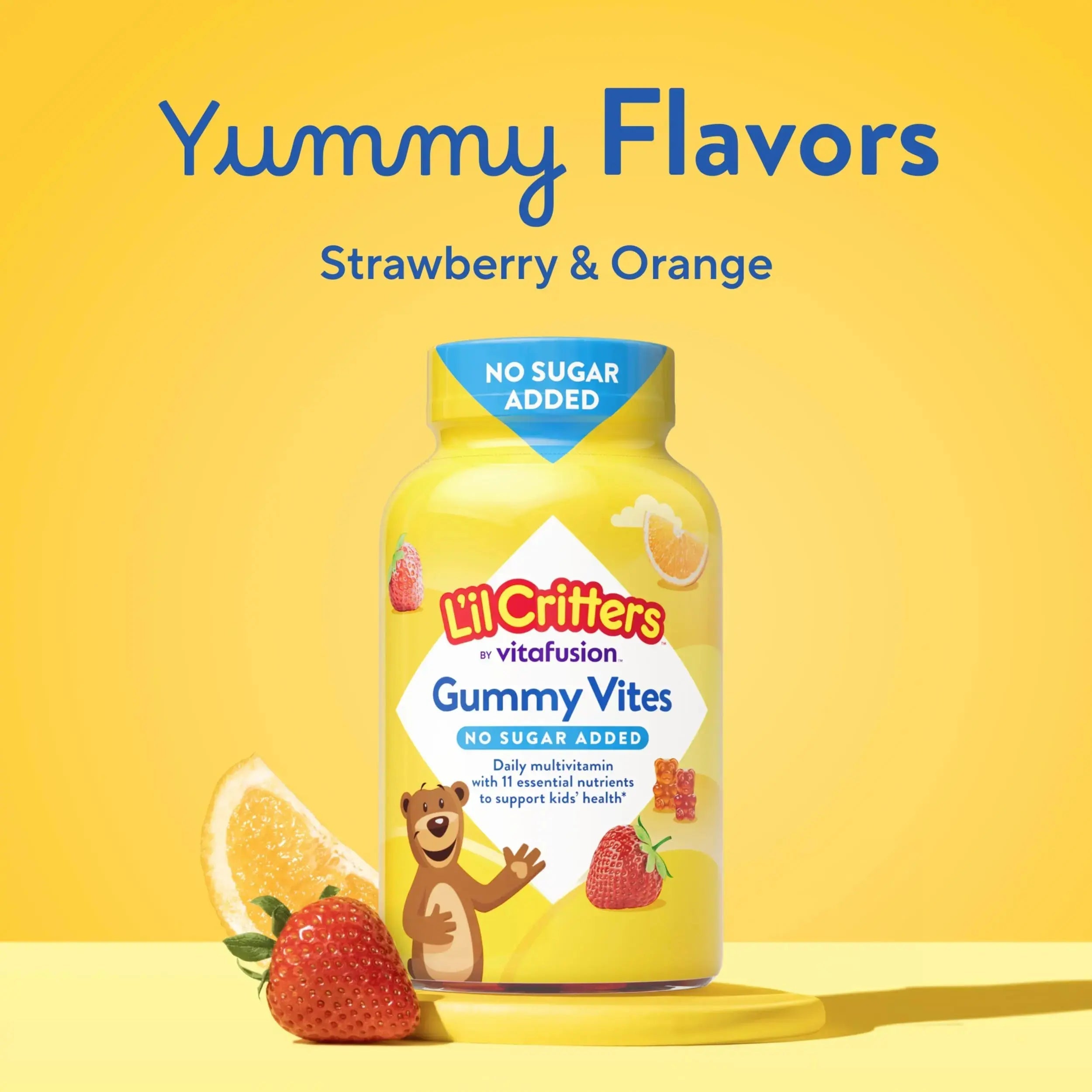 L’il Critters Gummy Vites No Sugar Added Daily Gummy Multivitamin for Ages 2+ Toddlers & Kids, Vitamin C, D3 for Immune Lil Critters Au supplements
