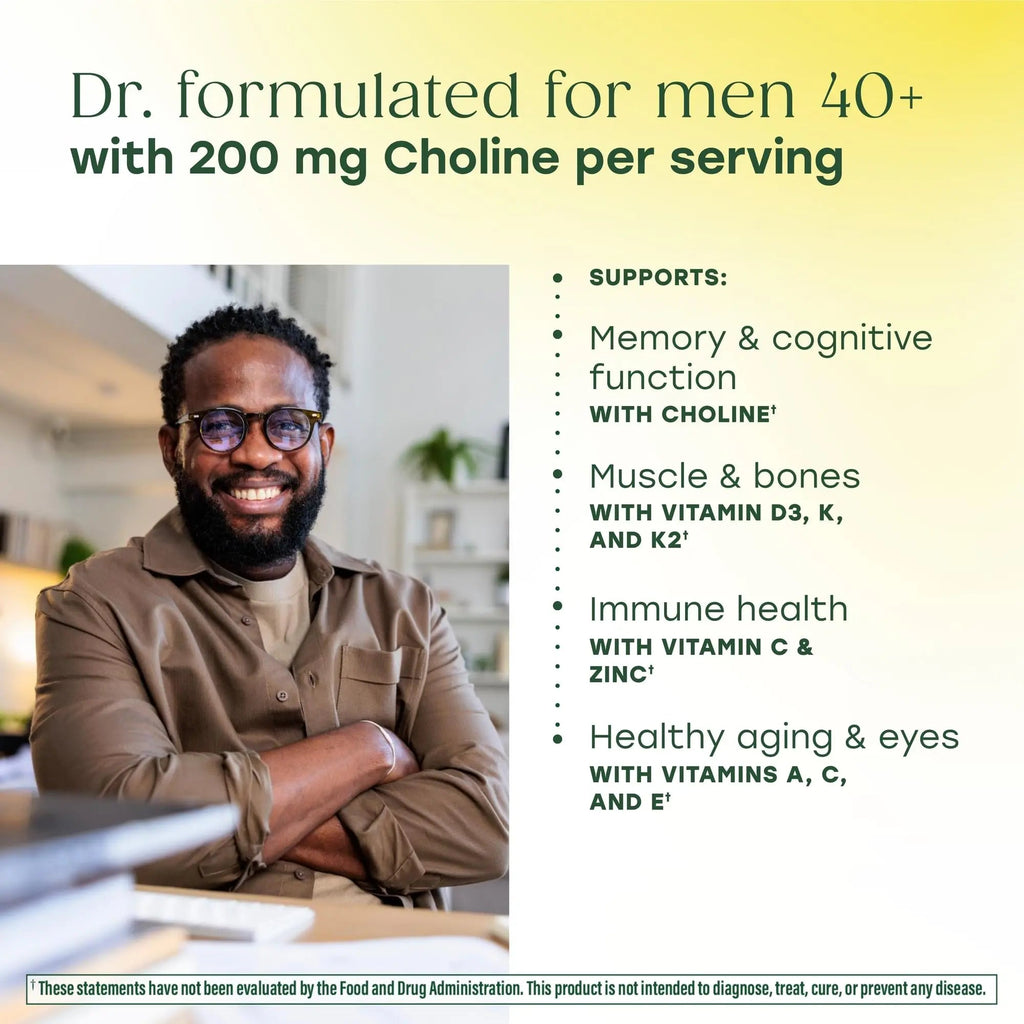 MegaFood Men's 40+ Advanced Multivitamin for Men - Dr-Formulated - Choline, Vitamin B, Vitamin C, Vitamin D, Zinc & Real Food MegaFood Au supplements