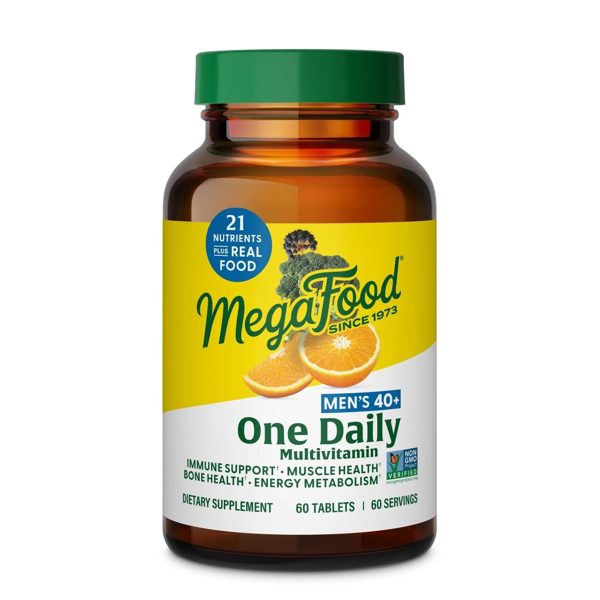 MegaFood Multivitamin for Men 40+ One Daily Mens Multivitamins - Methylated B12, Vitamin D3, B6, C & Zinc, Muscle & Bone Health MegaFood Au supplements