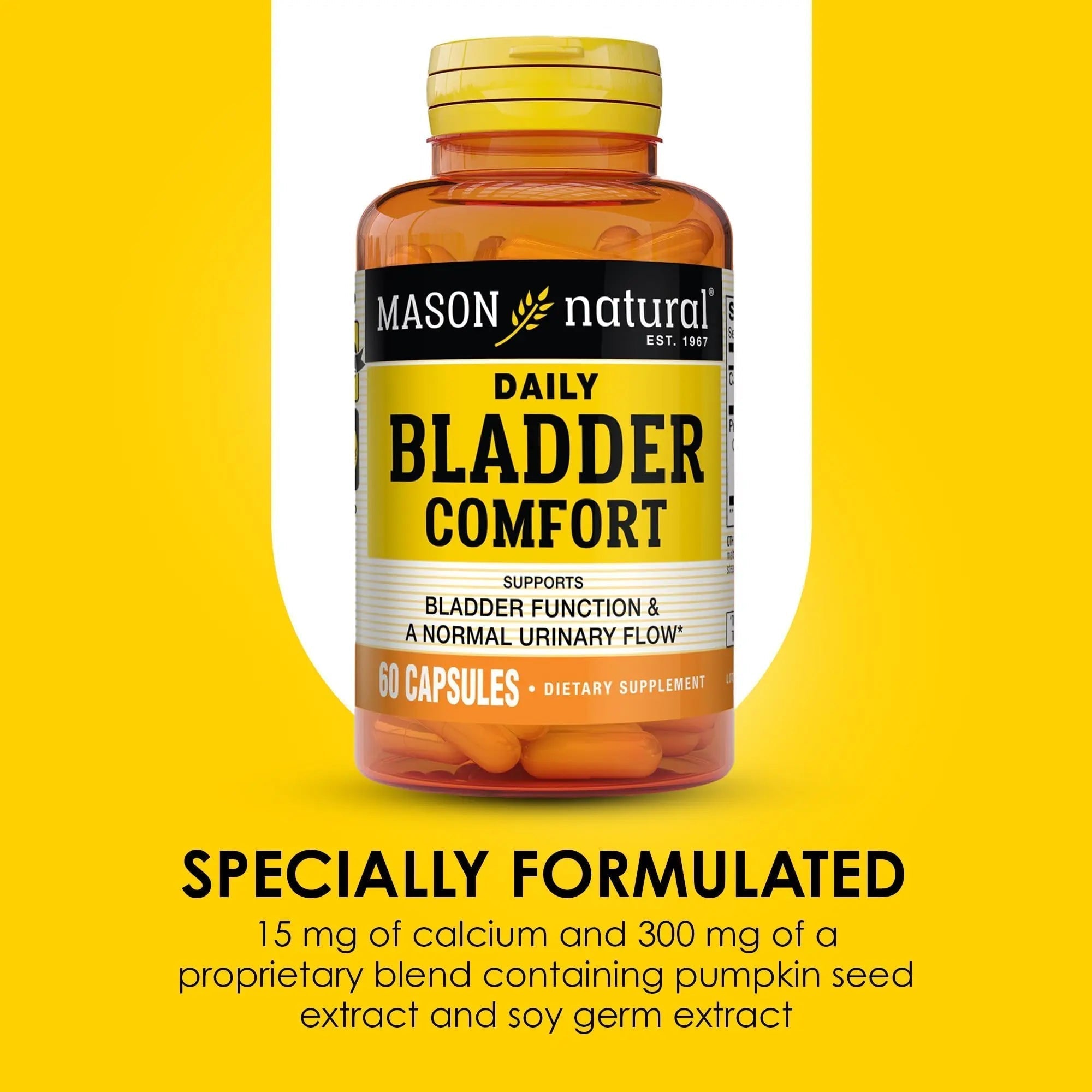 MASON NATURAL Daily Bladder Comfort, 30,Day Supply with Calcium, Pumpkin Seed, & Soy Germ to Support Normal Bladder Function MASON NATURAL Au supplements
