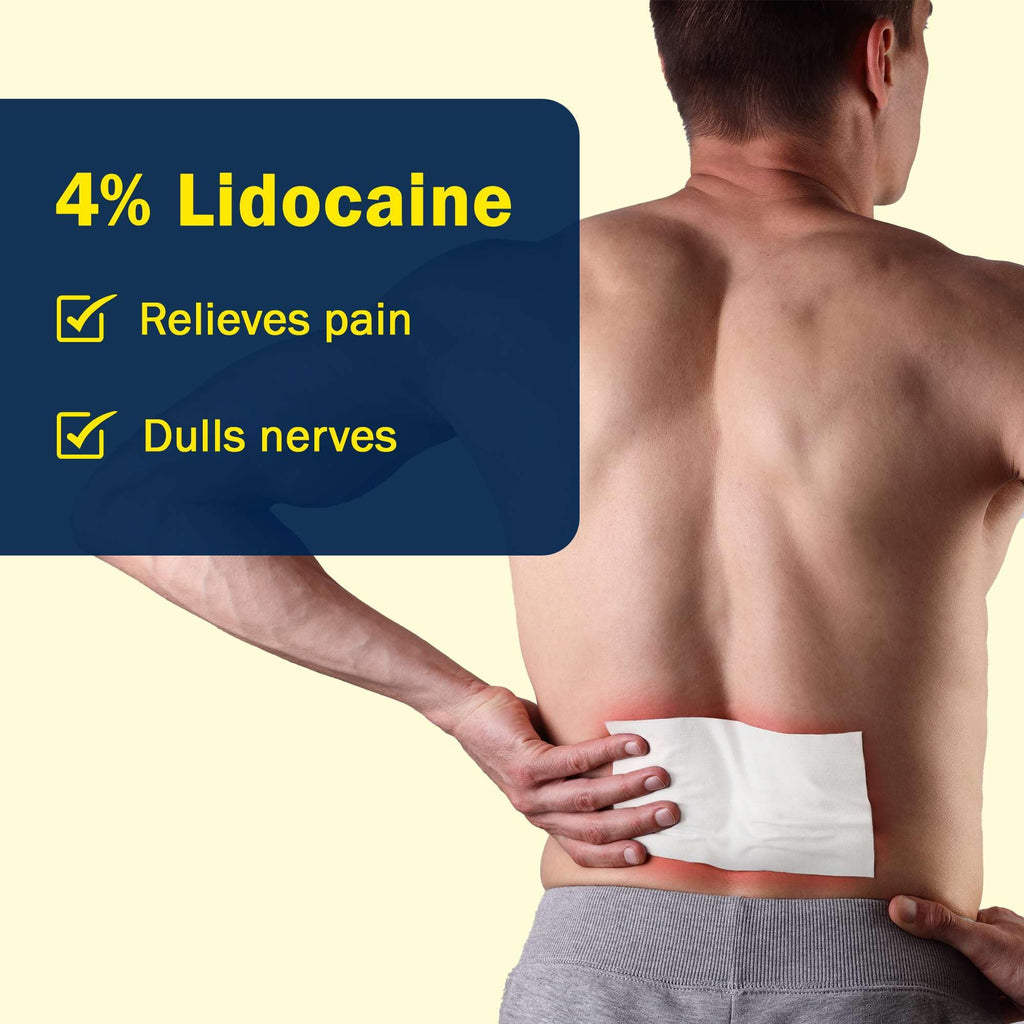 TenderGentle Four Percent Lidocaine Patches - 30 Back Pain Relief Patches with 4% Lidocaine for Aches, Muscle and Joint Discomfort - 3.9" x 5.5" Back, Shoulder, and Neck Pain Patch TenderGentle Au supplements