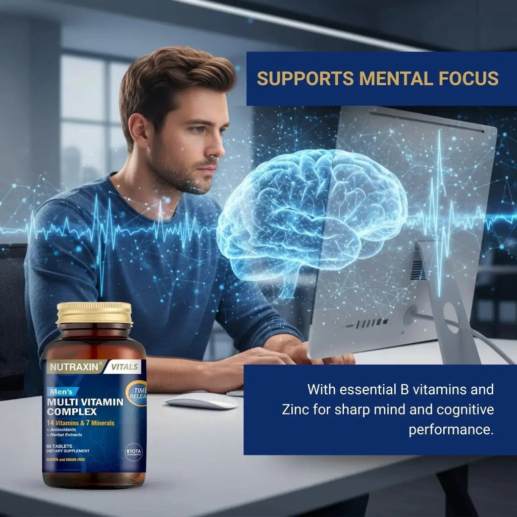 Nutraxin Men's Multivitamin & Mineral Complex, 60 Tablets Nutraxin Au supplements