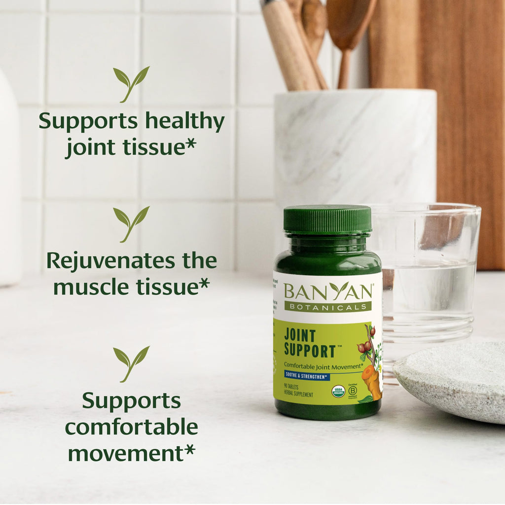 Banyan Botanicals Organic Joint Support–Advanced Mobility & Flexibility Supplement with Boswellia,Guggulu Resin & Turmeric–Natural Lubrication for Cartilage, Bones & Muscles-90 Tablets-USDA Organic Banyan Botanicals Au supplements