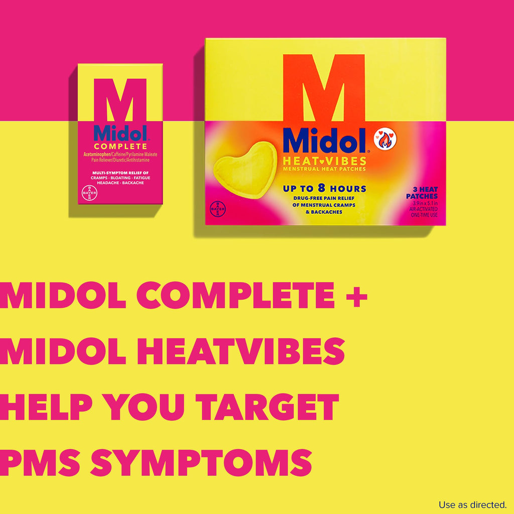 Midol Complete Menstrual Pain Relief Caplets, 40 Count - Provides Cramp, Headache, and Bloating Relief Midol Au supplements