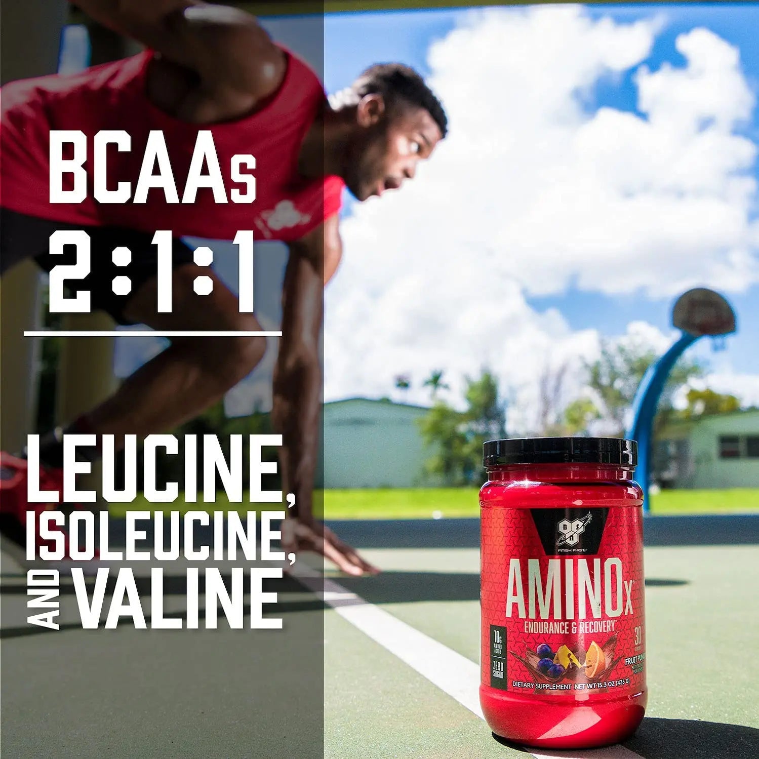 BSN Amino X Muscle Recovery & Endurance Powder with BCAAs, Intra Workout Support, 10 Grams of Amino Acids, Keto Friendly, Caffeine Free, Flavor: Fruit Punch, 30 servings (Packaging May Vary) BSN Au supplements