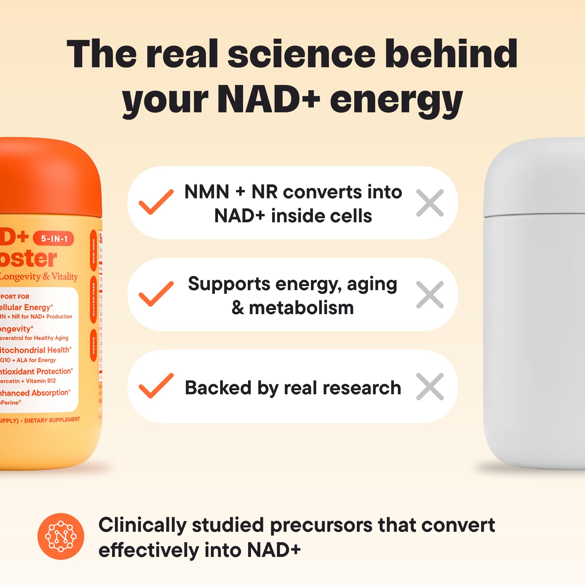 VitalForm NAD+ Supplement with NMN & Nicotinamide Riboside (NR) – Advanced Cellular Energy & Healthy Aging Complex – with Resveratrol, CoQ10, Quercetin & BioPerine – 60 Vegan Capsules VitalForm Au supplements