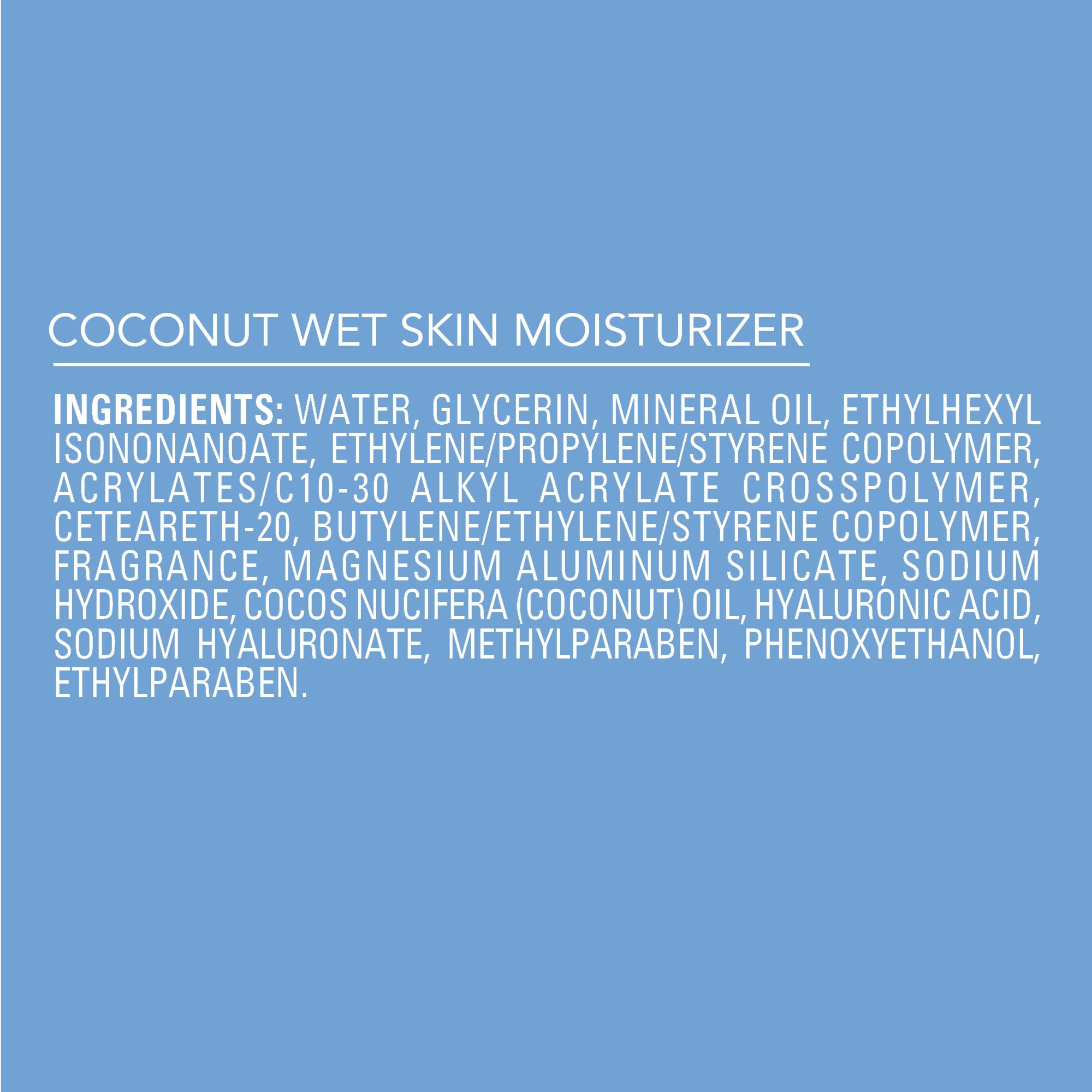 Jergens Wet Skin Body Lotion with Coconut Oil, In Shower Lotion for Dry Skin, Fast-Absorbing, Non-Sticky, Dermatologist Tested, 10 Ounce
