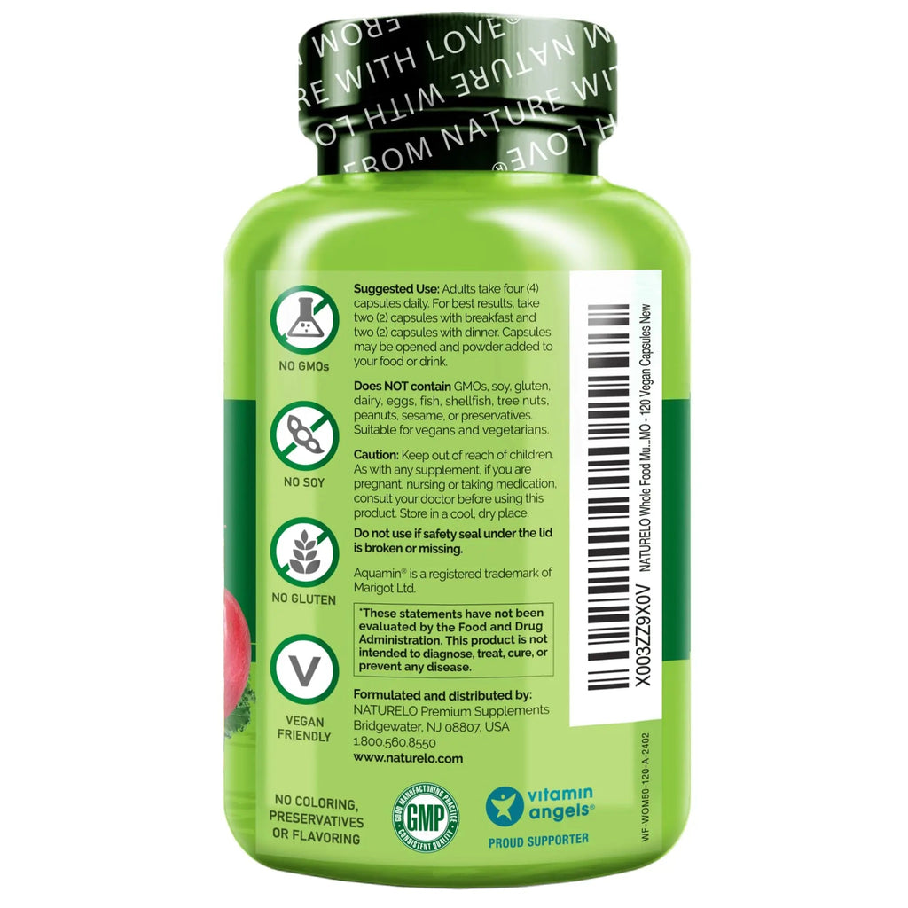 NATURELO Whole Food Multivitamin for Women 50+ (Iron Free) with Vitamins, Minerals, & Organic Extracts - Supplement for Post Menopausal Women Over 50 NATURELO Au supplements