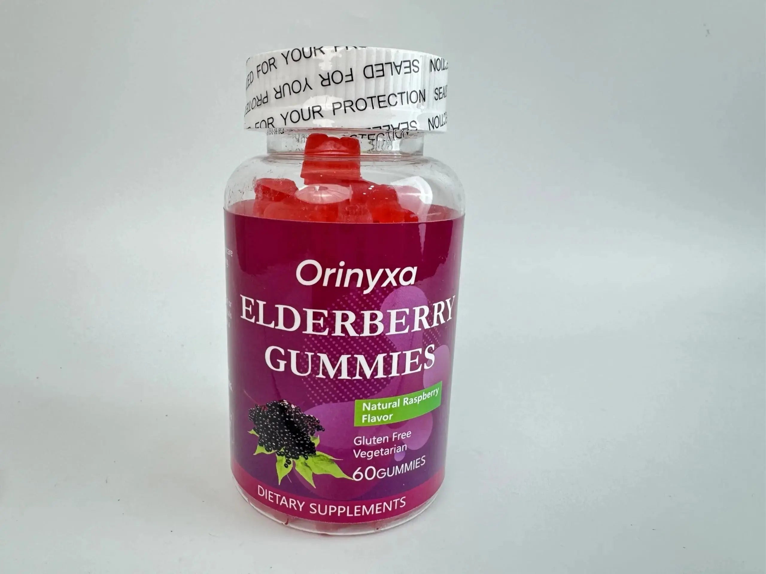 Orinyxa Elderberry Gummies with Vitamin C, D3, Zinc, Sodium, Immune Support for Adults, Gluten-Free, Vegan, 60 Gummies Orinyxa Au supplements
