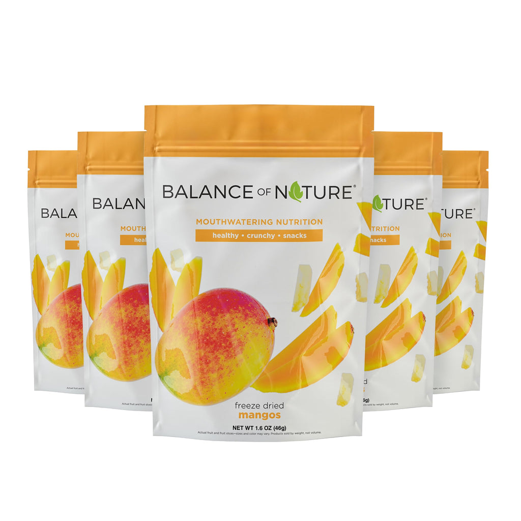 Balance of Nature Freeze-Dried Mangos (5 Pack) – 100% Real Fruit, Crunchy Mango Slices, Healthy Snack, Mouthwatering Nutrition, Gluten-Free, Vegan, No Sugar Added, Five 1.6 oz Bags Balance of Nature Au supplements