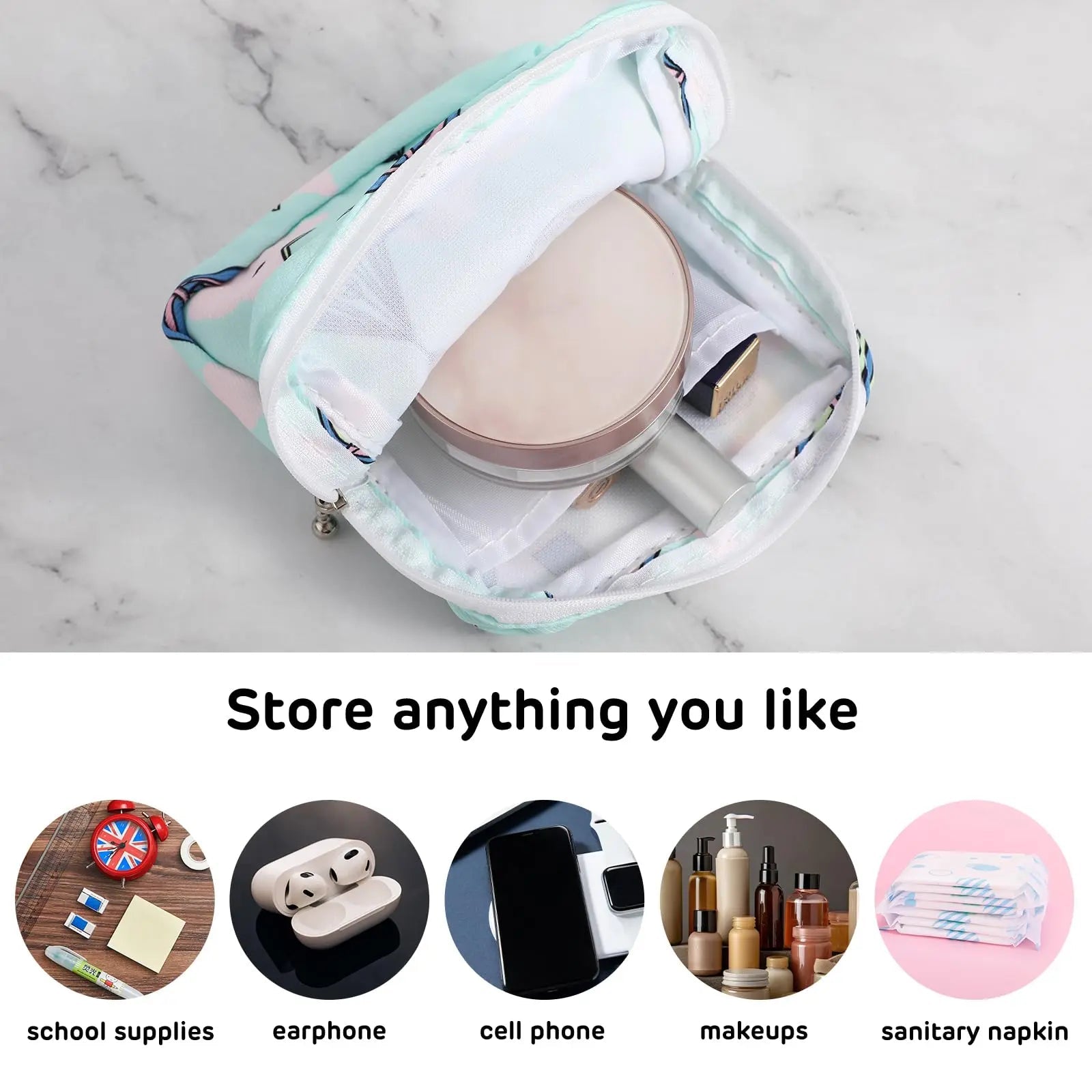 3Pcs Period Bag, Sanitary Pad Storage Bag Samll Period Pouch for Purse Cute Menstrual Period Bag Aster Au supplements