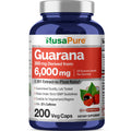 NusaPure Guarana Extract 20:1 Extract, 300 mg Equivalent to 6,000 mg per Veggie Caps 200 Count (Non-GMO, Vegan) NusaPure Au supplements