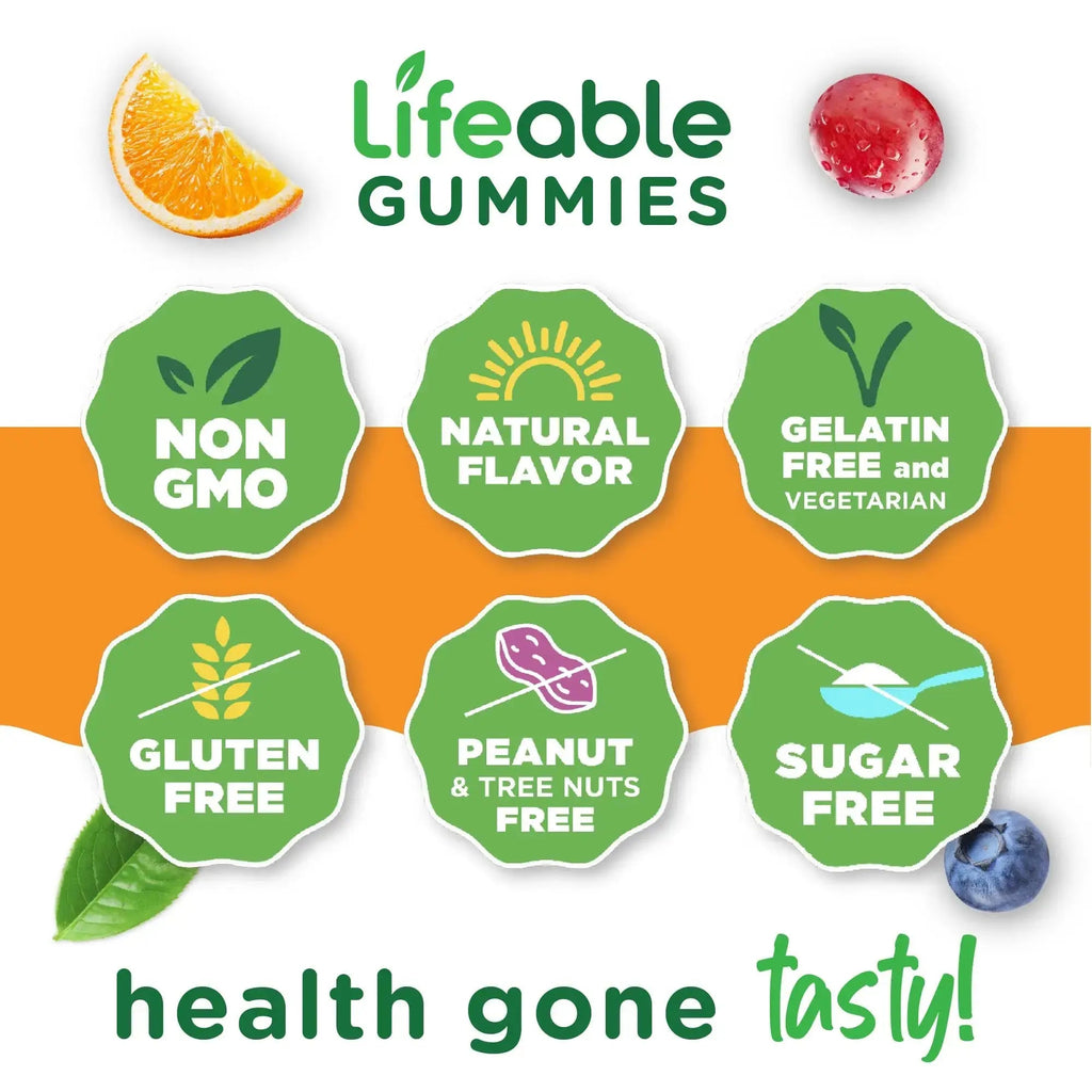 Lifeable Sugar Free Multivitamin Gummies | with Iron Vitamin A, C, D, E, Niacin, B6, Folate, B12, Biotin, Pantothenic Acid, Zinc | Lifeable Au supplements