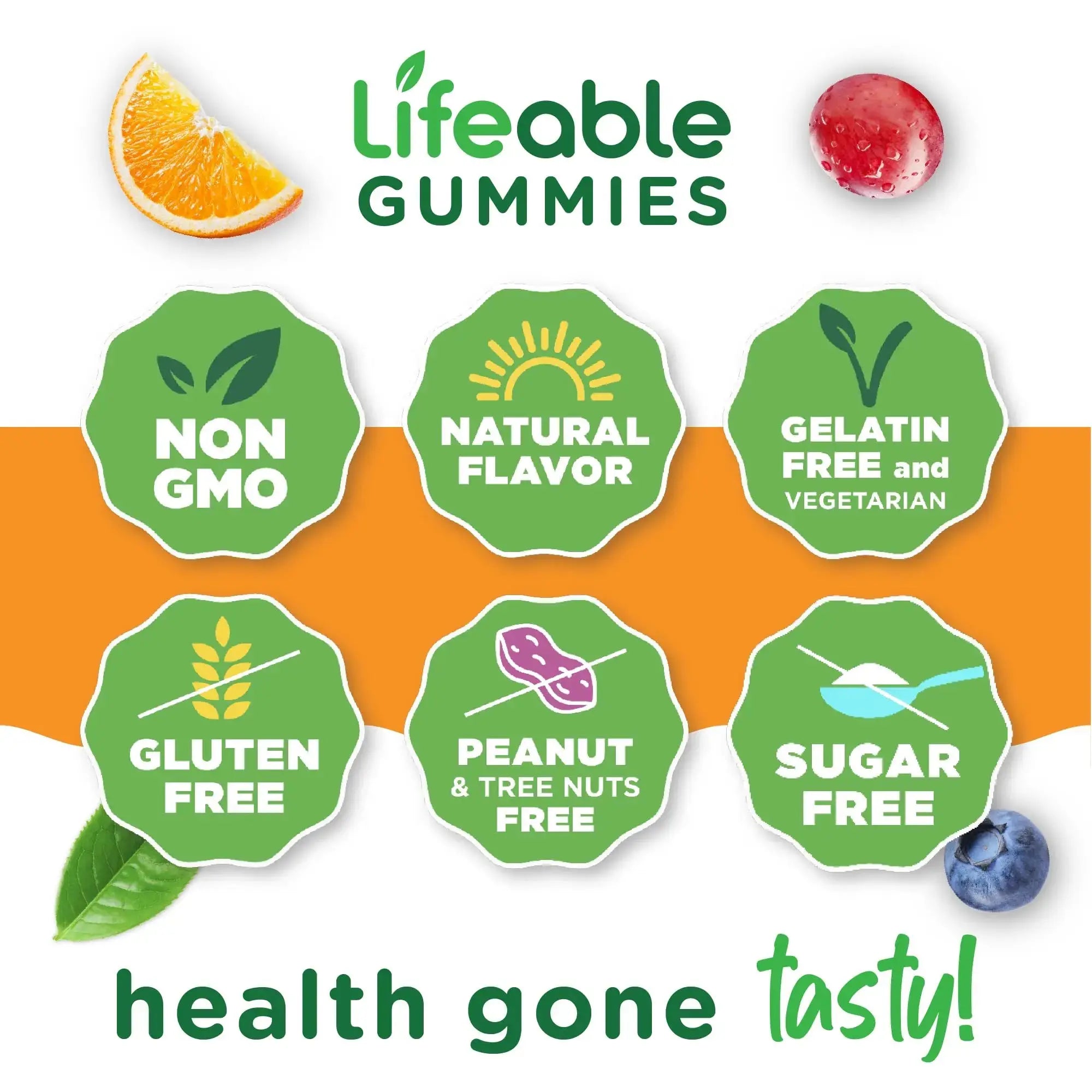 Lifeable Sugar Free Multivitamin Gummies | with Iron Vitamin A, C, D, E, Niacin, B6, Folate, B12, Biotin, Pantothenic Acid, Zinc | Lifeable Au supplements